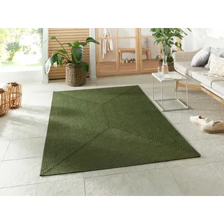 HANSE HOME NORTHRUGS Teppich »Trenzado«, rechteckig, 10 mm Höhe, In- & Outdoor, Handmade-Look, Läufer, Wetterfest, Balkon, Wohnzimmer, grün