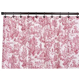 Ellis Curtain Victoria Park Toile Badezimmer-Duschvorhang, Rot