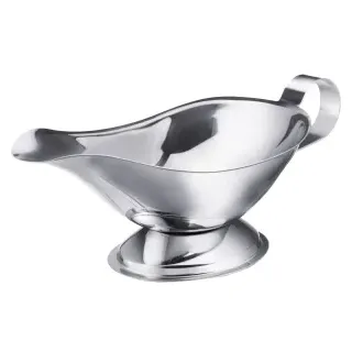 WESTMARK Sauciere Edelstahl, spülmaschinengeeignet, Stilvolle Saucenkanne mit robustem Fuß für einen sicheren Stand, 1 Ausgießer, Fassungsvermögen: 120 ml