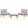 Lounge Set 3-tlg. Hellbraun/Grau