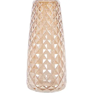 Beliani Blumenvase Glas 23 cm orange