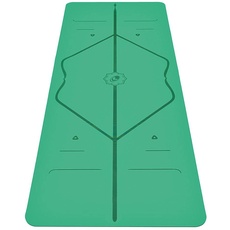 LIFORME Yogamatte - Die Weltweit Beste Umweltfreundliche, rutschfeste Yoga Matte Mit Dem Originalen Einzigartigen Ausrichtungsmarkierungssystem - Biologisch Abbaubare Matte Grun