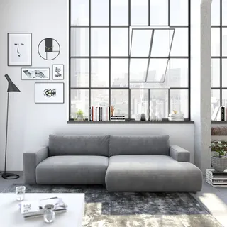 Musterring Ecksofa "LUCIA zeitlos, bequem, schöne Detailverarbeitung Breite 296cm, L-Form", stone samt),