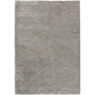 Mint Rugs Hochflor Teppich Hash Grau Rosa, 80x150 cm