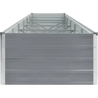 vidaXL Garten-Hochbeet Verzinkter Stahl 480x80x45 cm Grau - Grau