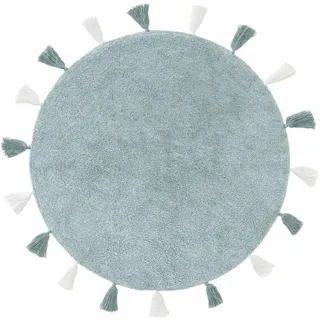 Lytte Kinderteppich waschbar Malu Mint ø 100 cm rund , Mintgrün , Textil , Beton Optik , Rund , 100x100 cm , Oeko-Tex® Standard 100 , für Fußbodenheizung geeignet , Teppiche und Böden, Teppiche, Kinderteppiche