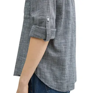 Tom Tailor With Slub Structure 1035247 Bluse Midnight Navy Blue 46