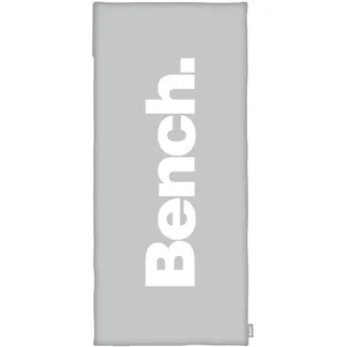 Herding Bench Sport- und Fitnesstuch, Urban Grey, ca. 50x110 cm + 15 cm Flap, 100 % Polyester, Rückseite mit Überzug für Fitnessgeräte, Integrierte Reißverschlusstasche, Farbe: Grau,