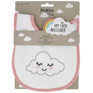 Parsa Baby Lätzchen mit Wolke. 3-6 Monate - Rosa
