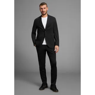 Anzug BRUNO BANANI "Packable Suit, Anzug", Herren, Gr. 50, U + N + S Gr, schwarz, Web, Obermaterial: 77% Polyester, 23% Elasthan. Futter Oberteil: 100% Polyester, unifarben, slim fit, Anzüge Anzug, perfekt für Reisen immer Top gestylt ohne Knitterfalten