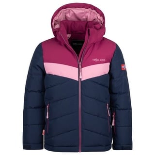 TROLLKIDS Gryllefjord Jacke - Navy / Plum / Mauve - 140