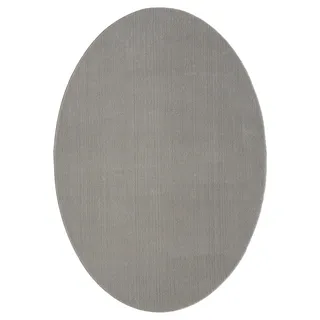 the carpet Teppich »Relax« oval 16 mm Höhe waschbarer Wohnzimmer Teppich modern rutschfest, grau