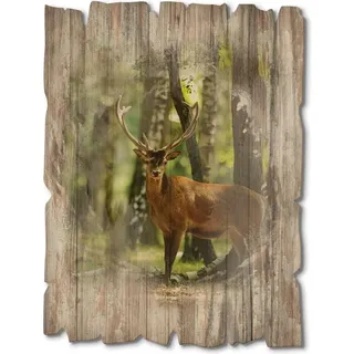 ARTland Artland, Hirsch 4 - Wald Wildtiere, (1 St.), grün