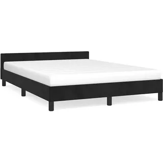 vidaXL Bettgestell 140 x 200 cm Schwarz