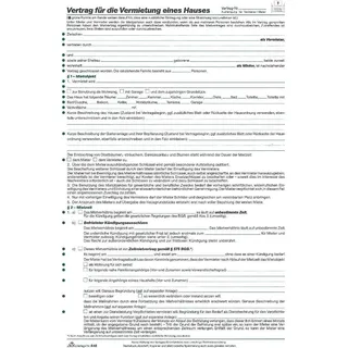 RNK RNK-Verlag 545/10 Mietverträge für Häuser, 10 St.