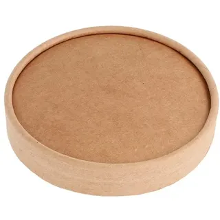 300 Stück - Deckel für Salatschüsseln 212.97 300 + 18 Pe G/M2 Ø 18,4 cm braun Kraft