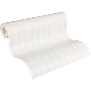 A.S. Création überstreichbare Vliestapete Meistervlies Tapete 10,05 m x 0,53 m weiß Made in Germany 243515 2435-15