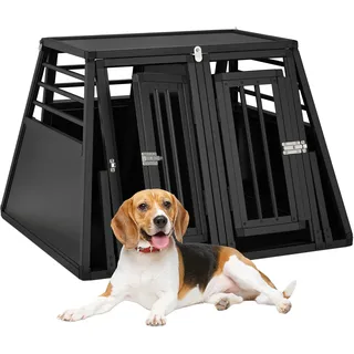 Relaxdays Hundebox Auto 64 x 90 x 82 cm Schwarz