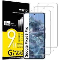 NEW'C 3 Stück, Panzer Schutz Glas für Google Pixel 8 Pro, Frei von Kratzern, 9H Härte, HD Displayschutzfolie, 0.33mm Ultra-klar, Ultrabeständig