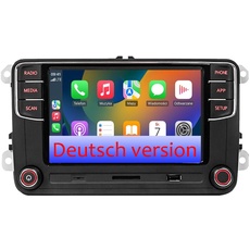 SCUMAXCON Autoradio RCD360S RCD330 Carplay AM/FM Bluetooth Rückfahrkamera für Golf MK5 6 Caddy Passat Polo Zubehür (RCD360S Deutsch ohne OPS/PDC)