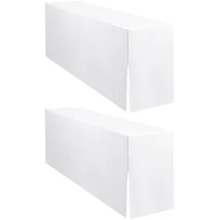Showgeous 2er-Pack Biertischhussen, weiße Biertischhussen für Bierzeltgarnitur mit 50 cm Tischbreite, 220 x 50 x 80 cm Polyester-Biertischhusse für Gartenbankette im Freien