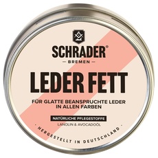 Schrader Lederfett farblos - Lederpflege für Glattleder, Schuhe, Motorradkleidung - Imprägniermittel, schützt und nährt - 200ml - Made in Germany