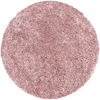 Ayyildiz Sydney Hochflorteppich Ø 80 cm Rosa