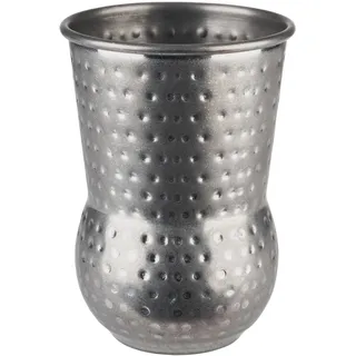 APS 93338 Becher JULEP MUG, Cocktailbecher, 400 ml, Hammerschlag Oberfläche, Edelstahl, Antik-Edelstahl-Look