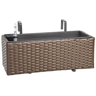 Dehner Blumenkasten Florenz, ca. 50 x 19 x 20 cm, Polyrattan, braun