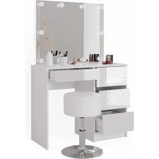 Vicco Schminktisch Sherry mit LED Beleuchtung und Hocker