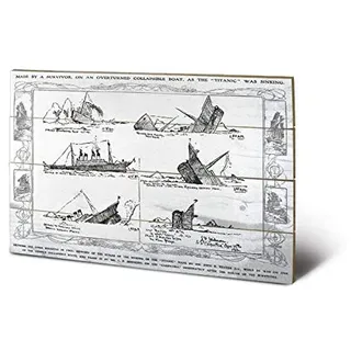 Pyramid International SW10109P Titanic (11) Holzwand-Kunst, Holz, Mehrfarbig, 40 x 2,5 x 59 cm
