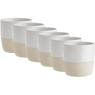 Butlers Tassen Becher 6er-Set Me Time 350 ml , Weiß , Keramik , Geschirr, Tassen, Kaffeetassen