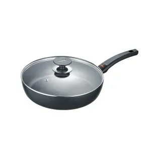 Berndes Schmorpfanne mit Deckel, Stiel, Soft-Touch, Hochwertige Pfanne mit ergonomischem Soft-Touch Stiel für komfortable Handhabung, 1 Stück