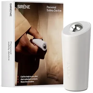 OOONO SIRÈNE - Intelligenter Taschenalarm [MIT APP LIVE-Standort] - Persönlicher Alarm für Frauen, Männer & Kinder - Durch Knopfdruck Kontakte im Notfall alarmieren - Sicherheit & Hilfe für Unterwegs
