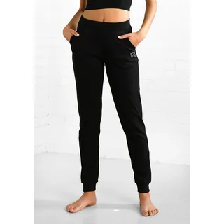 LASCANA ACTIVE Jogginghose in schmaler Form mit Bündchen, schwarz