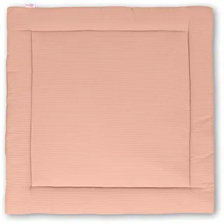 babybay Krabbeldecke 120x120 cm Waffelpiqué, apricot rosé