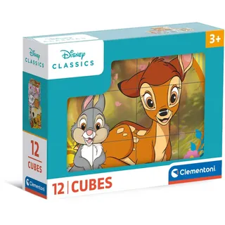 CLEMENTONI Disney Classics 12 Würfel Puzzle Kinder