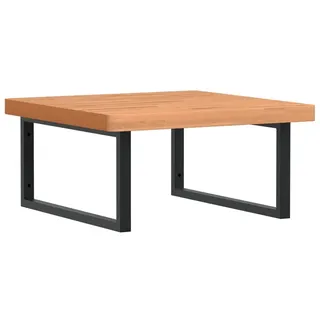 vidaXL Waschbeckenregal Wandmontage Stahl und Massivholz Buche - Braun