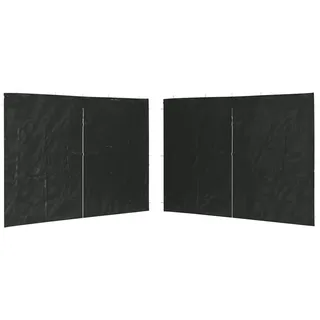 vidaXL Partyzelt-Seitenwände 2 Stück mit Reißverschluss PE Anthrazit