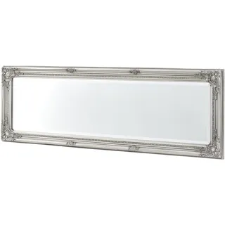 [en.casa] Wandspiegel Livorno 132x42 cm Ganzkörperspiegel im Eukalyptusholz Rahmen Antik Silber