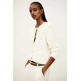 BA&SH für Damen. 1E24GASP Beige Gaspard Strickjacke (40), Lässig, Baumwolle