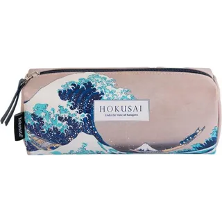 Die groß e Welle von Kanagawa Hokusai Federmä ppchen - Blau