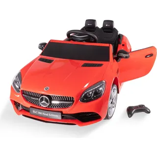 Kinder Elektroauto ab 3 Jahren in rot, Kinderauto mit vielen Funktionen und Fernbedienung - Rot