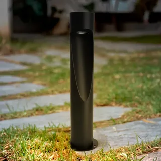 M Ledme – LED-Pollerleuchte Andru Black 10W, 1000 Lumen, einstellbare Lichtfarbe von Warmweiß bis Kaltweiß, CCT, wasserdicht IP65, 80cm, für Garten, Terrasse, Eingangsbereich und Innenhof.