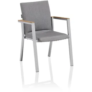 Kettler Rasmus Teak Stapelsessel Aluminium/Sunbrella