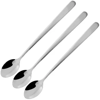 Fackelmann Langstiellöffel 3 St. Edelstahl 20 cm Silber