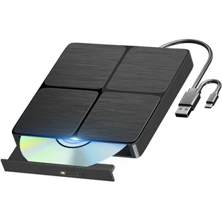 Yaeonku Externes Blu Ray CD DVD Laufwerk, USB 3.0 Typ-C 3D Bluray CD DVD BD Brenner Player Schlankes Bluray DVD Laufwerk für MacBook Laptop Desktop PC Laptop Kompatibel mit Mac OS Windows XP/7/8/10/11