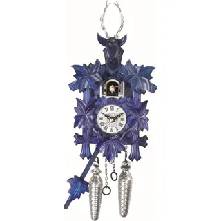 Engstler - 522/5_QMblue - Kuckucksuhr - Quarz - Nussbaum - mit Musik - 30 cm