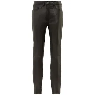 RICANO 5-Pocket-Hose "Lederhose 9809" Handgefertigt aus echtem Leder, schwarz