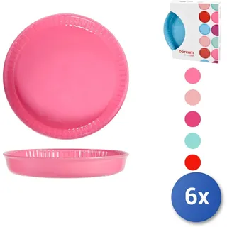 6x Pasabahce Backformen Rund Borcam Glas Bunt , Sortiment CM 26